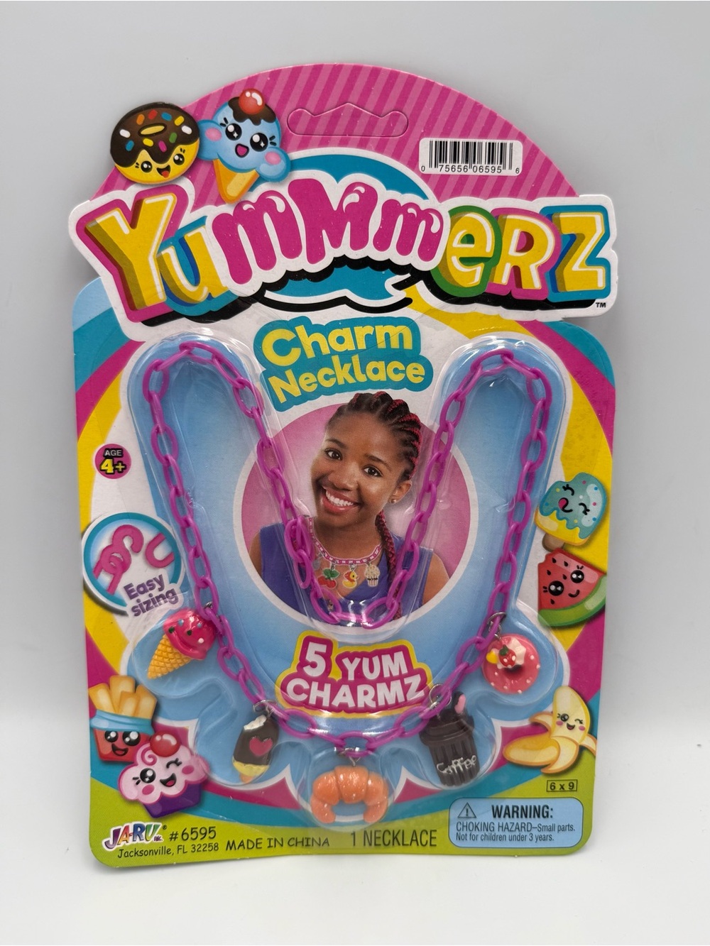 New Retro 80s Style Yummmerz Adjustable Charm Necklace With 5 Charms